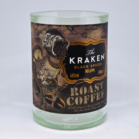 Kraken Roast Coffee Rum Bottle Candle