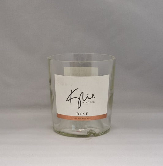 Kylie Minogue Rose Wine Bottle Candle
