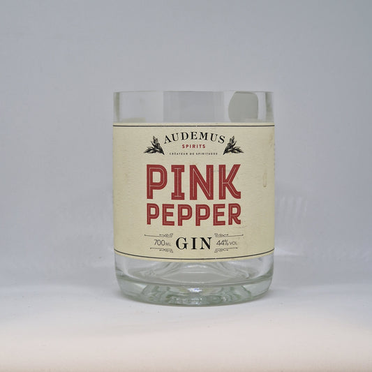 Pink Pepper Gin Bottle Candle