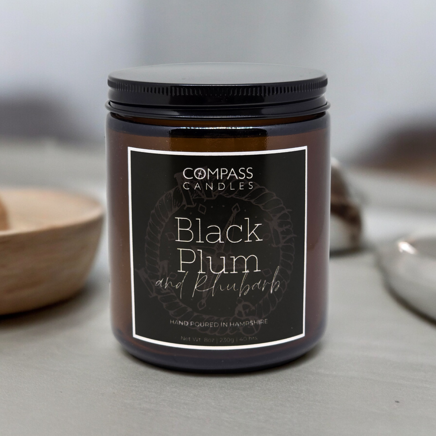 Black Plum & Rhubarb Apothecary Candle