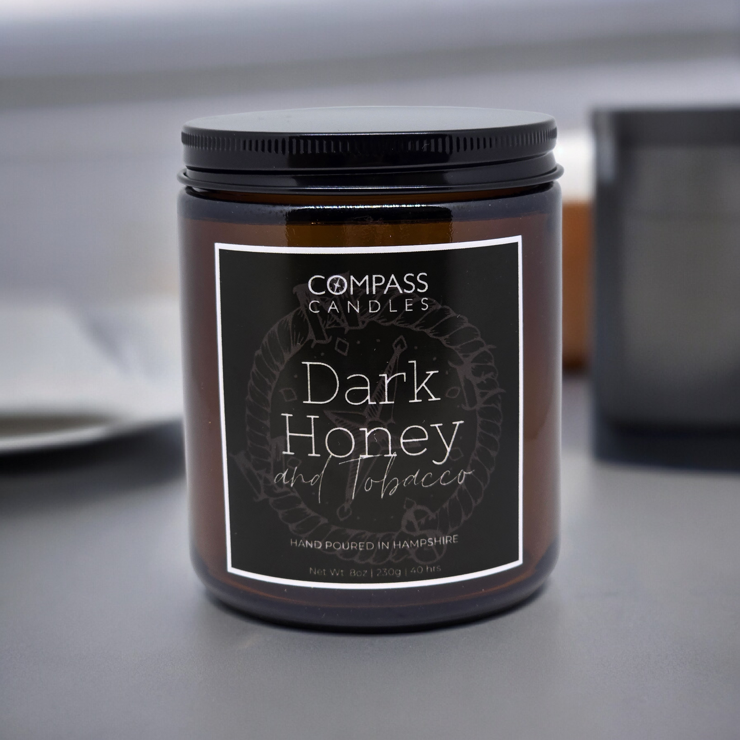 Dark Honey & Tobacco Apothecary Candle