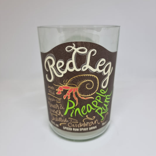Red Leg Pineapple Rum Bottle Candle