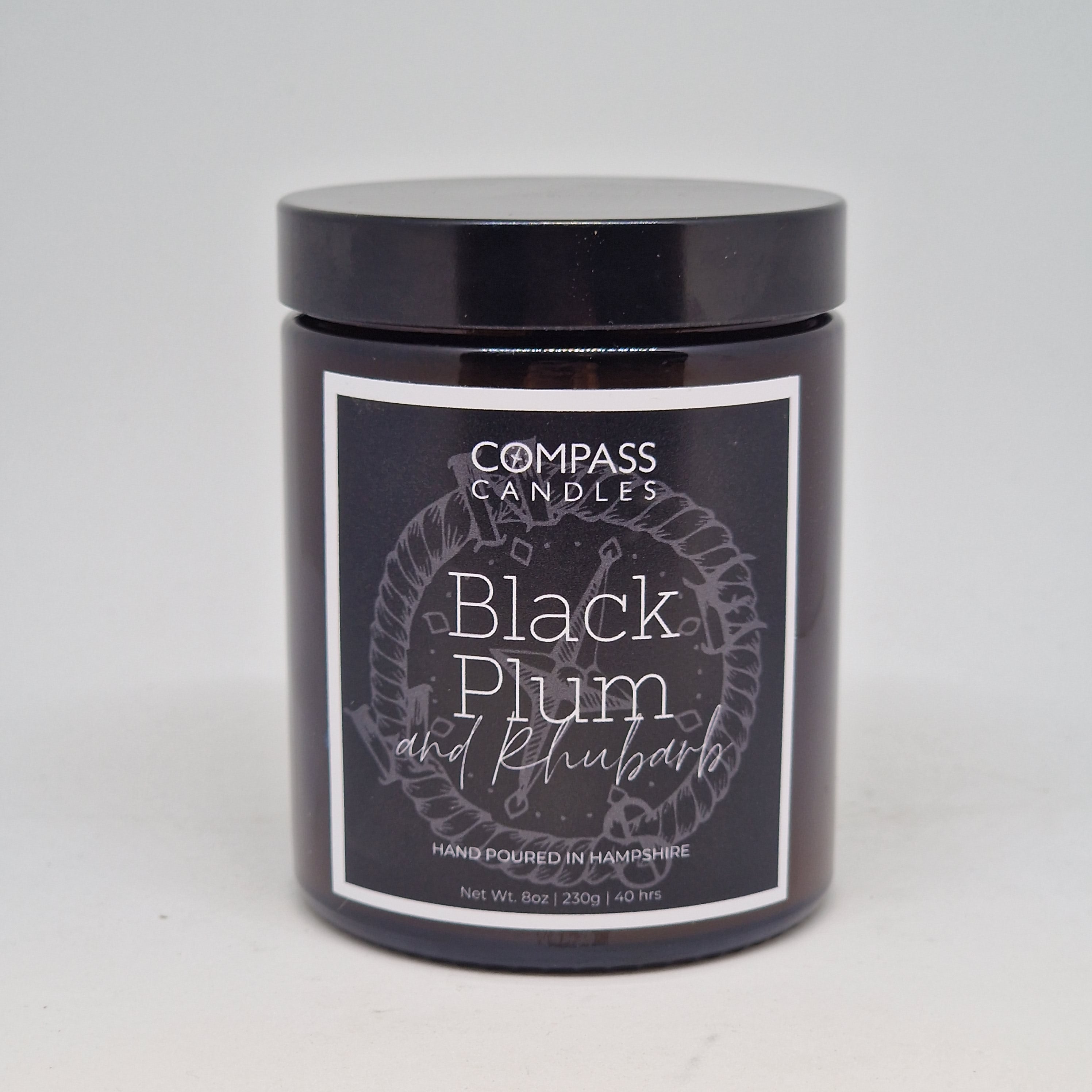 Black Plum & Rhubarb Amber Candle