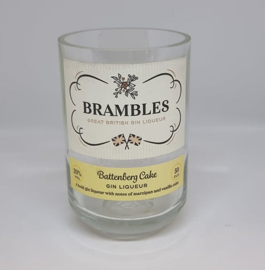 Brambles Battenburg Gin Liqueur Bottle Candle