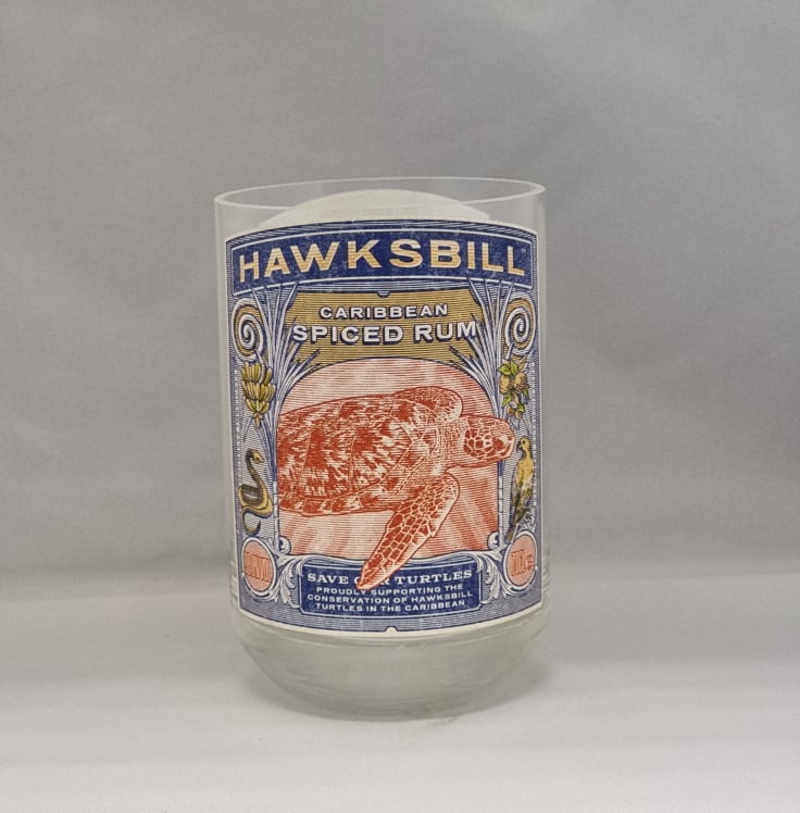 Hawksbill Caribbean Spiced Rum Bottle Candle