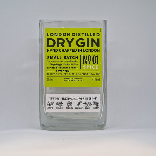 London Distilled Dry Gin Bottle Candle