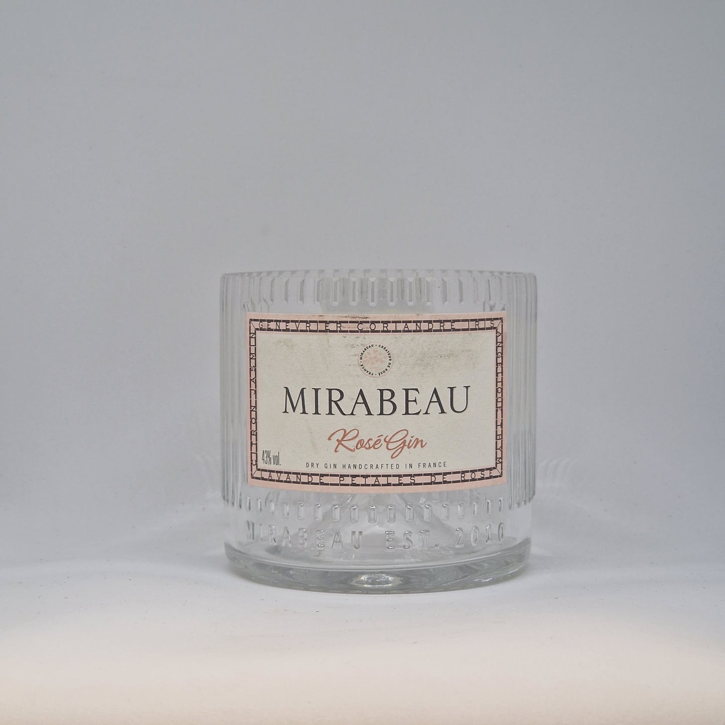 Mirabeau Rose Gin Bottle Candle