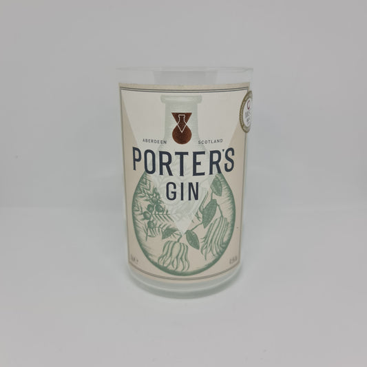 Porter's Gin Bottle Candle