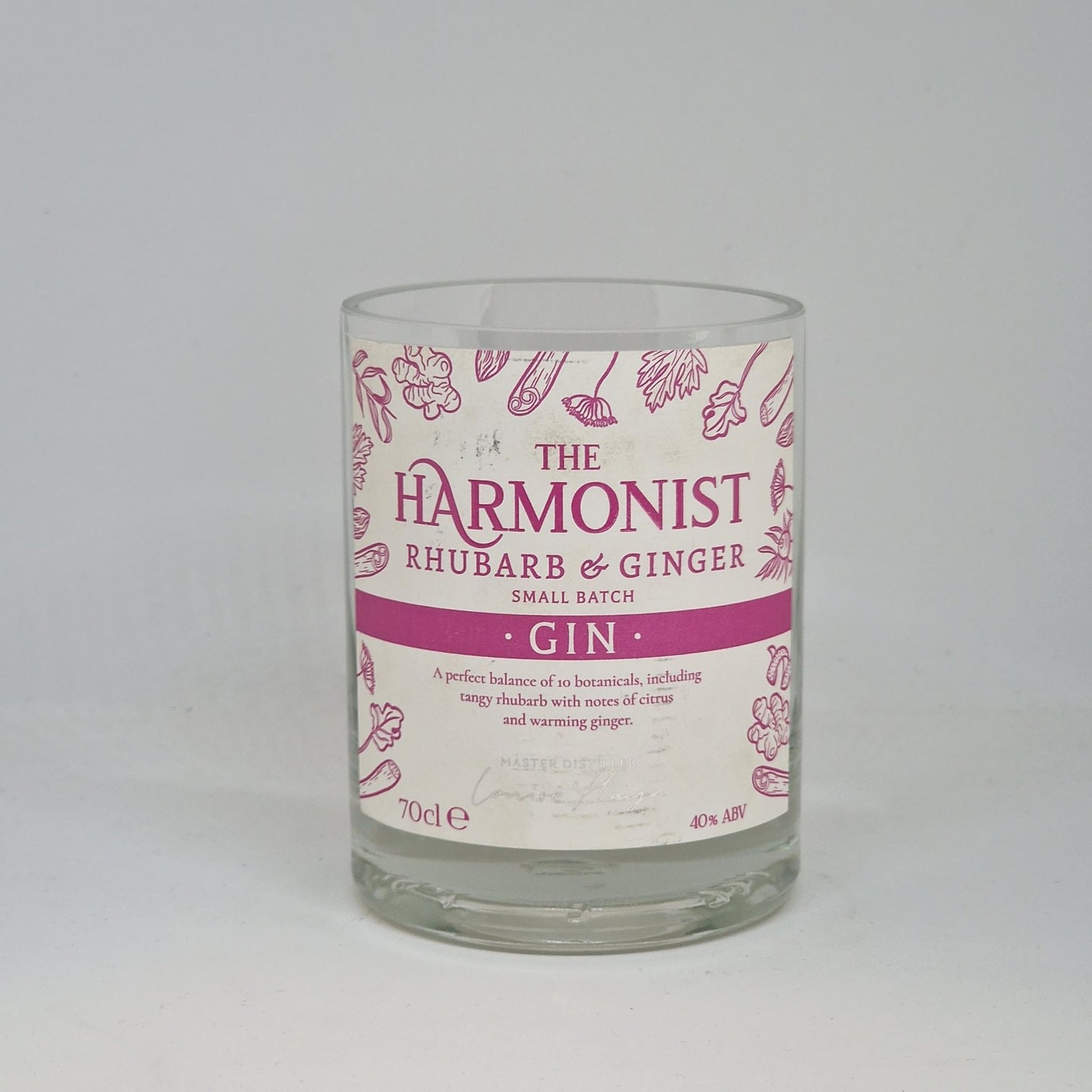 The Harmonist Rhubarb & Ginger Gin Bottle Candle
