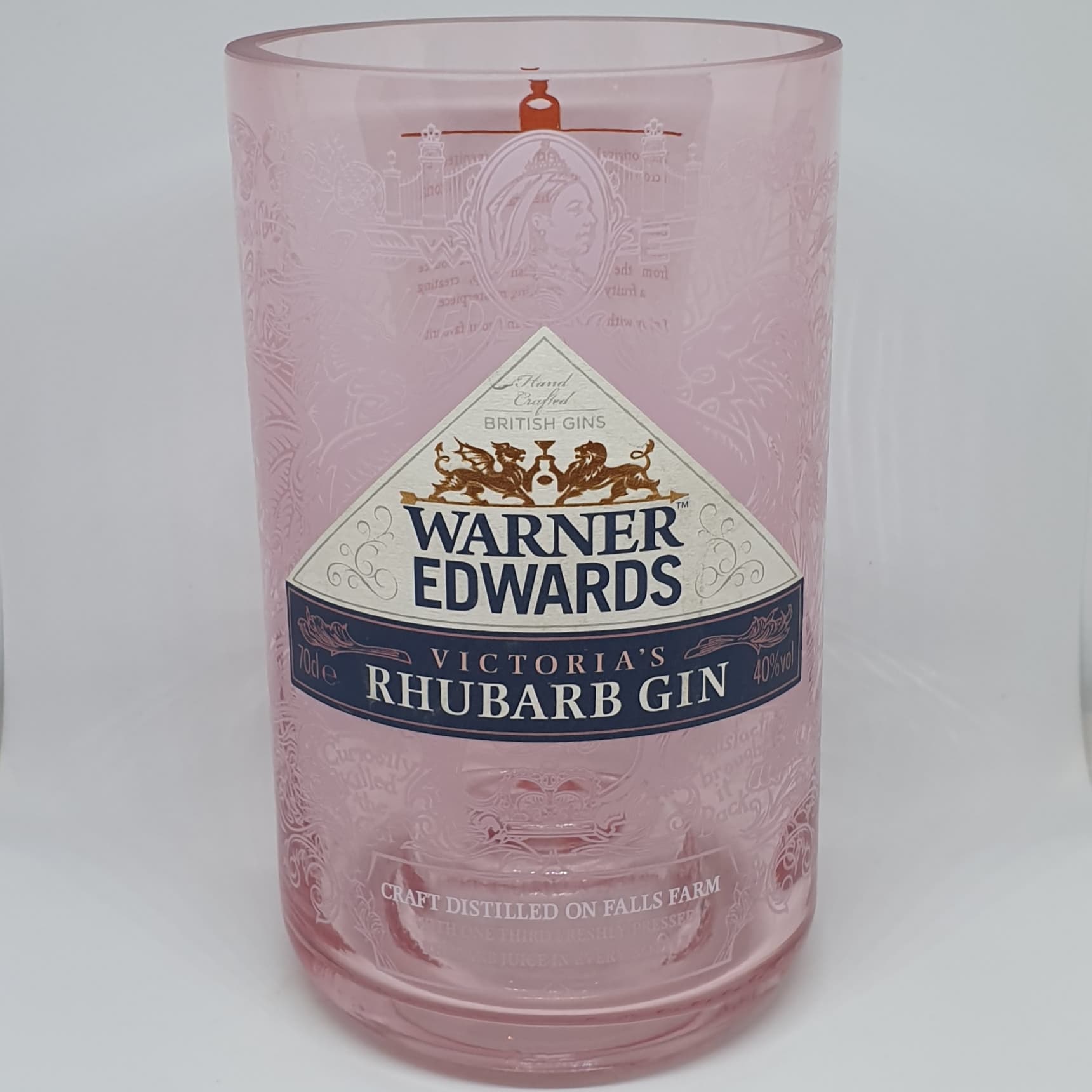 Warner Edwards Rhubarb Gin Bottle Candle