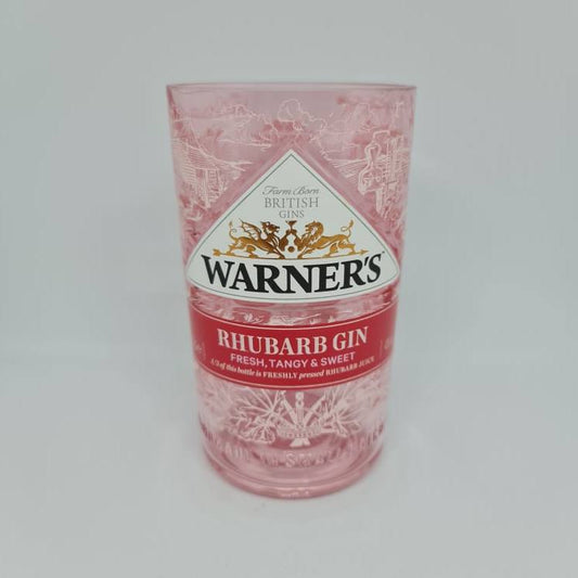 Warner's Rhubarb Gin Bottle Candle